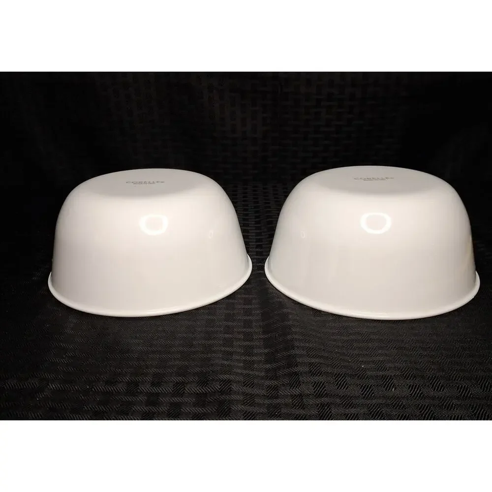 Corelle Winter Frost White 6¼” Deep Soup Cereal Chili Rice 28 oz Bowls Set of 2